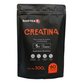 Creatina Monohidratada Nartex 300g en Polvo Sin Sabor 60 Porciones                                                                                    