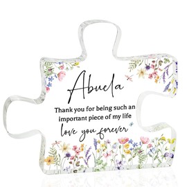 Abuela Gifts - Gifts for Abuela Delicate Abuela Birthday Gifts from Grandkids Acrylic Puzzle Decorations 4.7 x 4.3 Inches Mothers Day Christmas Birthday Gifts for Abuela, Gifts Ideas for Abuela