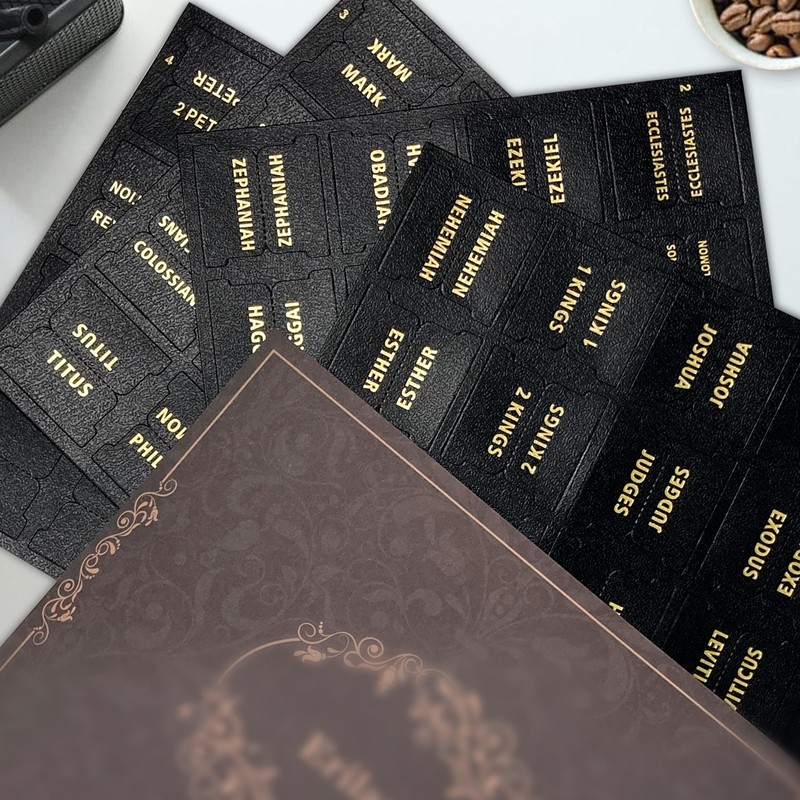 Erilano Bible Tabs for Women and Men, Leather Paper Bible