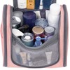 Travel toiletry bag for hanging, Pink (Large)