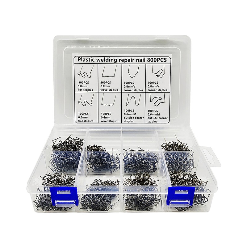 800PCS Auto Plastic Repair Hot Staples with Storage Box for