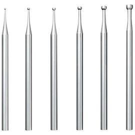 Tsudoku Round Cup Burr 3/32Inch Shank Jewelry Making Burs Wire Rounder Bits Silver 6Piece