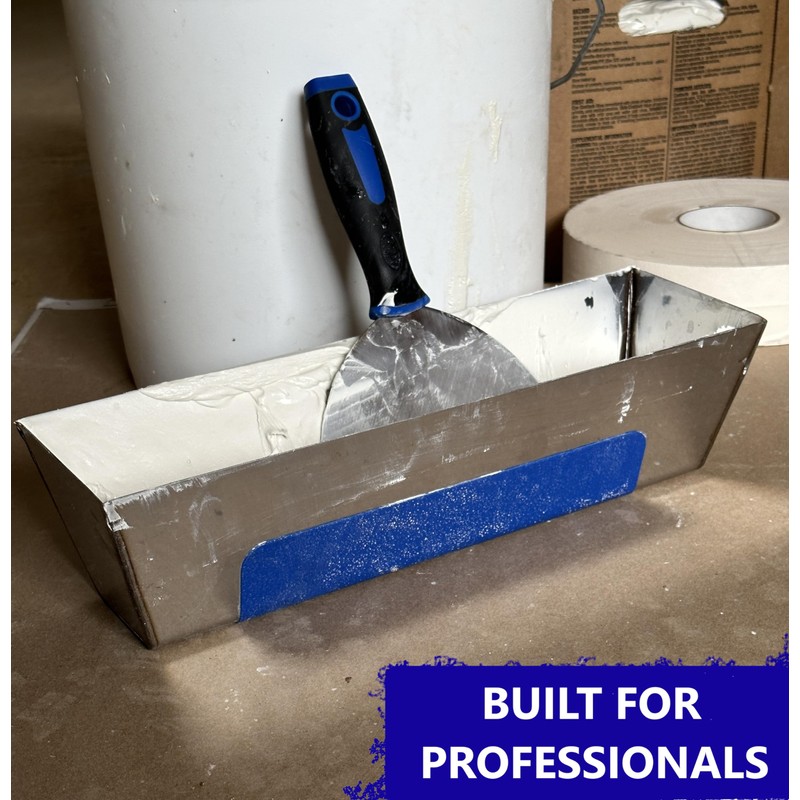 14" Drywall Mud Pan Heli-Arc Welded Stainless Steel [ Fitted