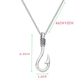CHOORO Fish Hook Necklace Fishing Hook Pendant Jewelry Fishing Girlfriend Gift for Girlfriend Jewelry Gifts Womens Necklace Fish Hook for Her (Hook Necklace)