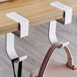 Giantree Pack of 4 Bag Holders for Table, Table Handbag Holder, Hooks, Non-Slip Bag Hooks, Handbags Holder, Table Bag Holder for Desk, Office, Restaurant, Bar (White)
