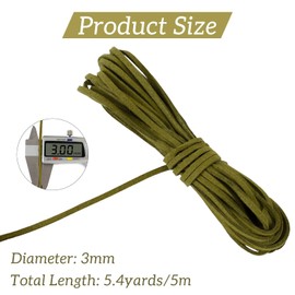 LEREATI Faux Leather Cord for Jewellery Making, 3mm Suede Cord Flat Leather String, 5m Leather Thong Cord Beading Thread for Necklace, Bracelet, Pendants, Dream Catcher, DIY Crafts (Red)