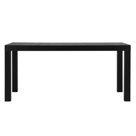 Mainstays Parsons Coffee Table, Black Oak Woodgrain Finish, PVC Laminated Hollow Core, Water Resistant, Minimalistic Design, 17.5"H x 39"W x 19"D