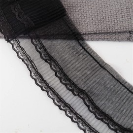 2 yards 9 cm ruffled tulle lace trim, lace trim, decorative ribbon, lace fabric, pull ruffle, gift ribbon, crochet border, lace roll, sewing trim, pearl ribbon, ruffle ribbon, lace braid, decorative