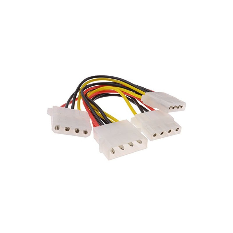 kenable Internal PC 4 pin Power Splitter 3 way Cable