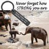 bobauna Elephant Keychain Never Forget How Strong You Are Strength