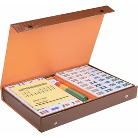 usamjtable Chinese Filipino Mahjong Set 144 Numbered Melamin Tiles (PVC Green)