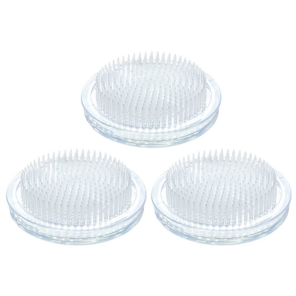 iplusmile kenzan live flower plastic kenzan round suction cup non-slip diameter 76mm transparent 3 pieces