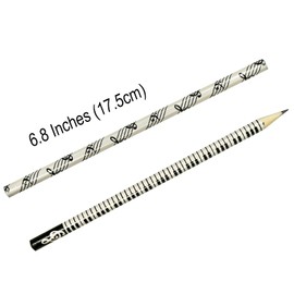 Lopenle 24PCS Music Pencils with Musical Instruments Patterns - HB Wooden Pencils for School Teachers and Artists