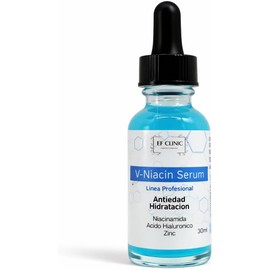 V-Niacin Serum con Niacinamida, Ácido Hialurónico y Zinc 30 ml Sérum Facial Antiedad e Hidratante Mejora la Apariencia del Tono y Poros Uso Profesional y Diario