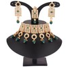 Efulgenz Conjunto de joyería india, gargantilla Kundan de perlas de