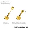 PIERCINGLINE Titanium Labret with Push Fit Ball Piercing Ear Helix