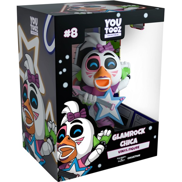 Youtooz Glamrock Chica #8 4.6" inch Vinyl Figure, Collectible FNAF Figure from Youtooz: Five Nights at Freddy's Collection