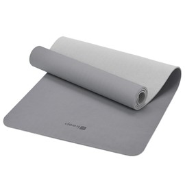 KEEP Yoga Mat Non Slip, Hot Yoga Mat for Women, 72"x24" Double-Color Exercise mat for Home Workout, Premium TPE 7mm Thickened Lightweight Workout Mat for Pilates and Fitness, Grey+Silver