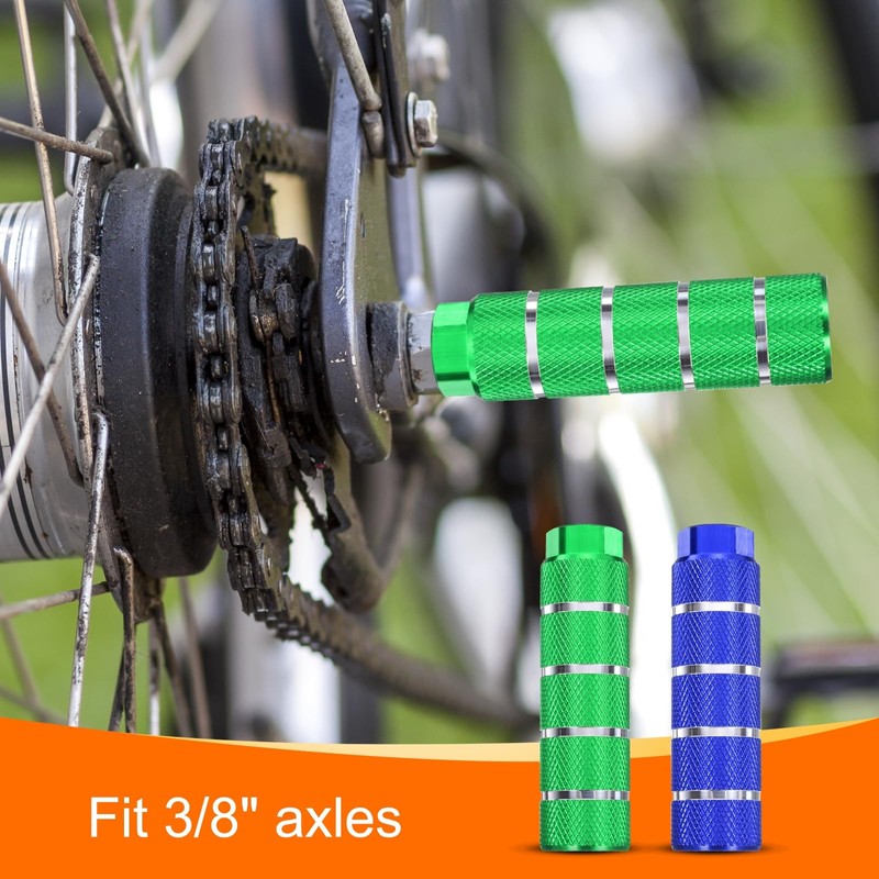 sourcing map 2 Pairs Bike Pegs Aluminum Alloy Rear Stunt