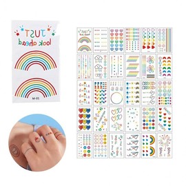 D (30P) Tattoo Sticker Set - Pretty Henna Film Lettering Stickers Fashion 5ea