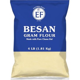 Eastern Feast - Besan, Fine Gram Flour, 4 LBS (1.81 kg) | Made with 100% Pure Chana Dal (Yellow Split Chickpea) | Gluten-Free, All-Natural, Non-GMO