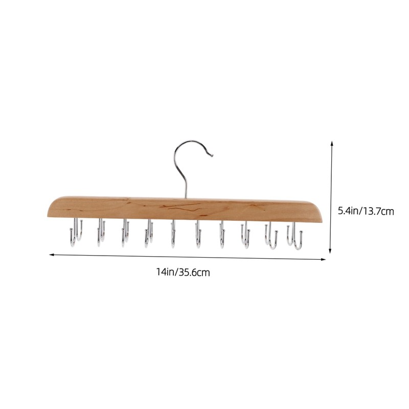 Outanaya 2pcs Space Saving Non Slip Wood Hanger for Closet