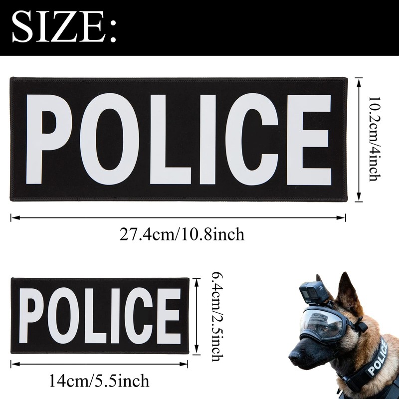 Reflective Police Velcro Patch Set Velcro Sticker Reflective Tape Velcro