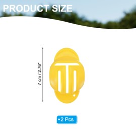 PATIKIL Golf Ball Line Marker Tool, 2 Pack Golf Ball Alignment Marking Tool Golf Ball Liner with Line Marker Stencil for Putting Ball Markers, Yellow