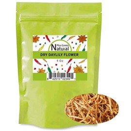 Premium Dried Lily Flowers Buds Unsulfured 4oz, Dried Lilium Fowers Bulk Chinese Food Cooking, Golden Needles Dried Day Lilies for Hot & Sour Soup, Moo Shu Pork, and Buddha's Delight