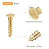 sourcing map Pack of 25 Brass Wood Screws M4 x