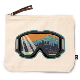 Lantern Press Copper Mountain, Colorado, Snow Goggles, 100% Cotton Zipper Pouch, Travel Accessory, Go Bag