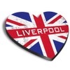 1x Heart MDF Magnet 6cm - Liverpool England Flag Circle