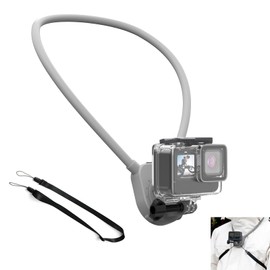 Gurmoir Neck Mount Holder for Gopro. 360° Rotation POV Necklace Mount for Go pro 13 12 11 10 9 8 Insta360 X3 X4 OSMO Action 3 4 and More Action Cameras