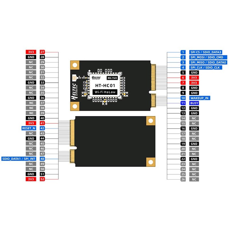 Heltec WiFi HaLow Module Mini PCIe - IEEE 802.11ah 1km