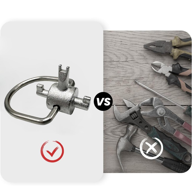 HVAC Locking Key Tool for Installation/Removal of Refrigerants, Quick Access