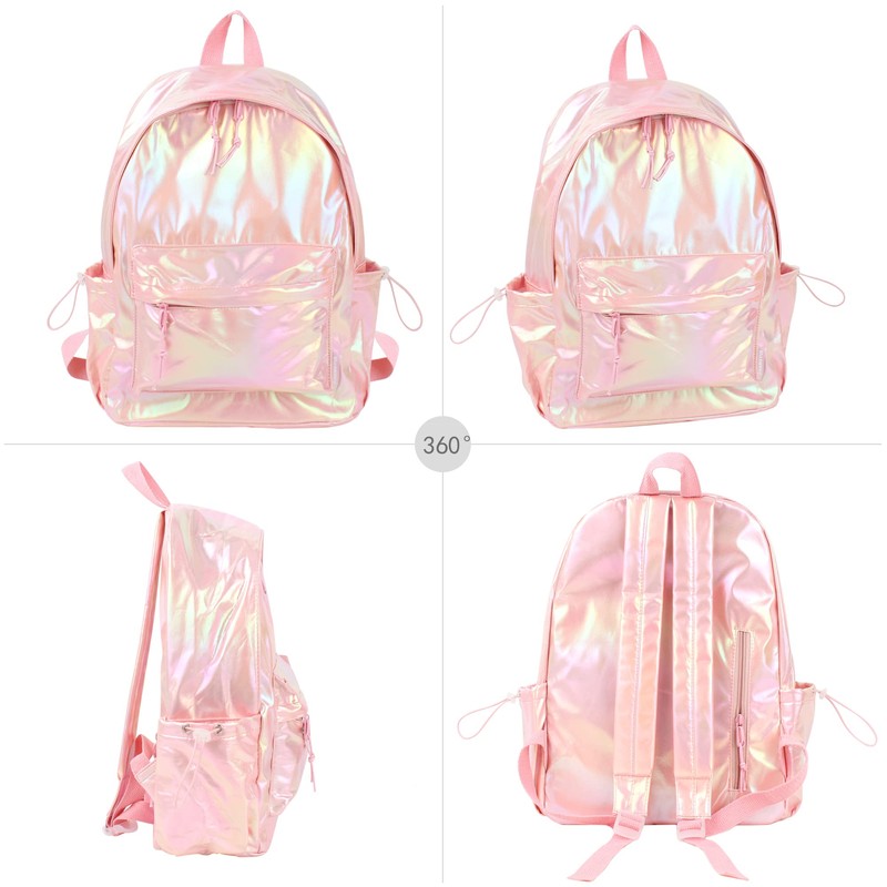 Reberomantic Goodbag Boutique Fashion Hologram Backpack Laser Leather Shiny Backpack
