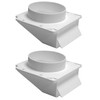 Lambro Industries 143WP Lambro"dustries"dustries Plastic Under Eave Vent, 4In, White, 2-Pack