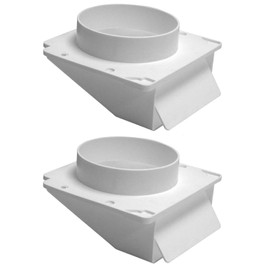 Lambro Industries 143WP Lambro"dustries"dustries Plastic Under Eave Vent, 4In, White, 2-Pack