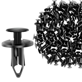 50PCS Nylon Bumper Fastener Rivet Clips 8mm Replacement UTV ATV Fender Push Clips for Ford #N807389S GM #21030249 VW Auto Push Pin Rivets Automotive Furniture Assembly Expansion Screws Kit