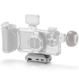 Tilta Khronos Quick Release USB-C Hub (Titanium White) - HDMI Ports | Audio Monitoring | Secure Arca Mount | Versatile High-Speed Performance for SSD Drive