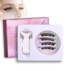 Magnetic Eyelashes with Applicator Tool – Lightweight No Glue Reusable Lashes Kit for Natural Eye Look & Easy Wear