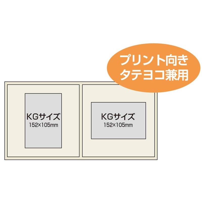 ナカバヤシ ファイル Vカットマット写真台紙 KG判2面 スクエアタイプ ブラック VMKG-201-D