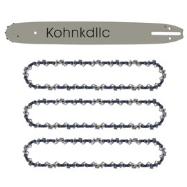 Kohnkdllc 3 Pack 24 inch.3/8" 050" Gauge 84 DL Chainsaw chains and 1 Guide Bar for Husqvarna 365, 372, 372XP, 371XP, 385XP, 394XP, 395XP, 565, 572XP, 572XPG Chainsaw