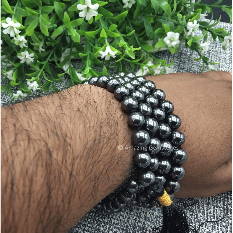Japa Mala 108 Prayer Beads Necklace and Wrist Mala Bracelet