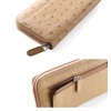 Sankyo Shokai Wallet, Women's, Men's, Ostrich Leather, Genuine Leather, Half