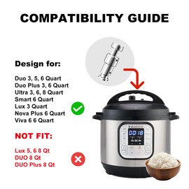 ZLR Pressure Cooker Replacement Parts, Float Valve and Silicone Caps Compatible with Instant Pot, Fits IP Duo 3, 5, 6 QT, Duo Plus 3, 6 QT, Lux 3 QT, Smart 6 QT, Smart WiFi 6 QT, Ultra 3, 6, 8 Quart.