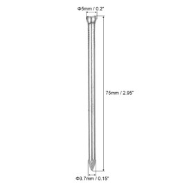 sourcing map Finishing Nails 80pcs 75mm 3 Inch Hand-Drive Hardware Carbon Steel Nail Lost Head Nail