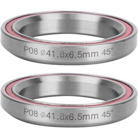 CYTGOUPER 2PCS 41.8MM Bicycle Sealed Bearing Headset, Heavy Duty Bike Headset Double Bearing for Mountain and Road Bicycles, with Sealing Rubber Ring