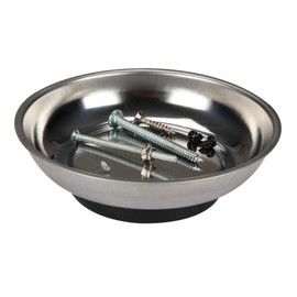 Toolland Magnetic Tool Tray Set of 10 in Sales Display for Holding Tools, Screws, Drills and Nails, Diameter 11 cm, Stainless Steel, Metal