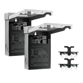 CHGAOY Pack of 2 30 Amp AC Disconnect Switch Outdoor 120/240VAC Pull Out Switch Waterproof Metal Box for Air Conditioning Non-Fused